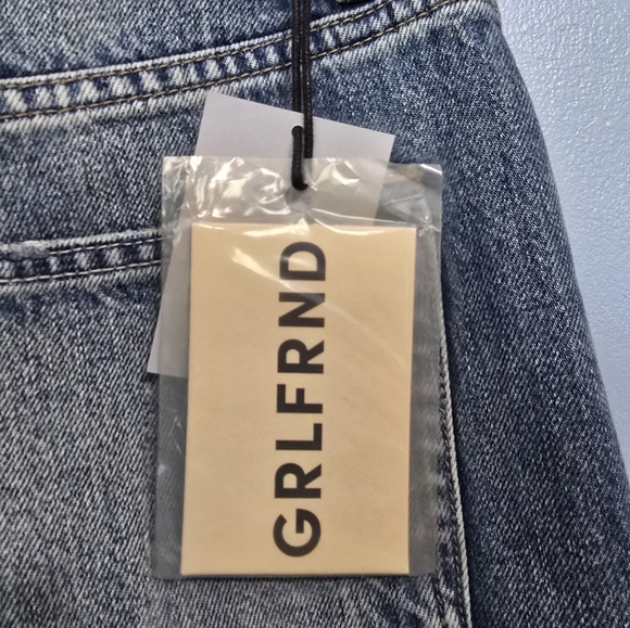 GRLFRND Luna Mid Rise Baggy Wide Leg Jeans Size 24 - Picture 2 of 11